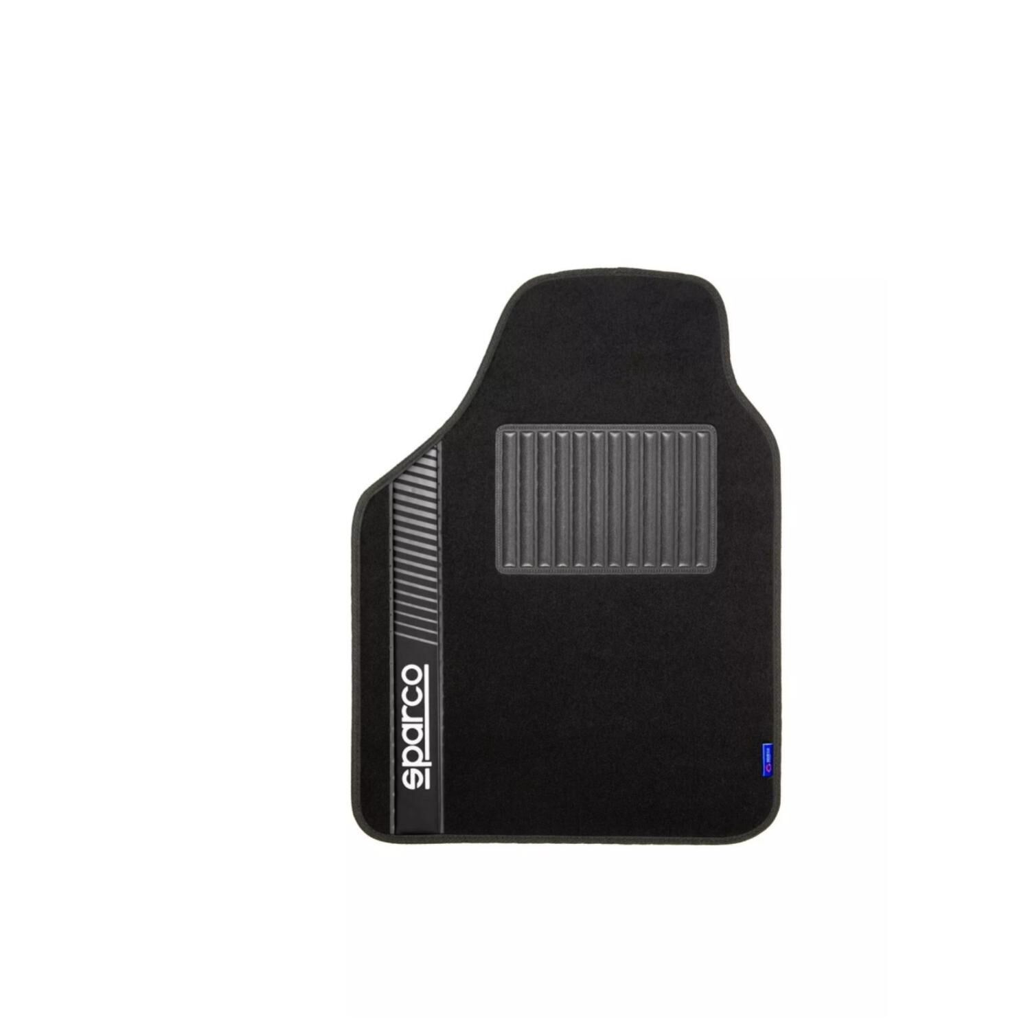 Set 4 Piezas Alfombras Piso Automovil Negro Sparco Ergonomicas image number 1.0