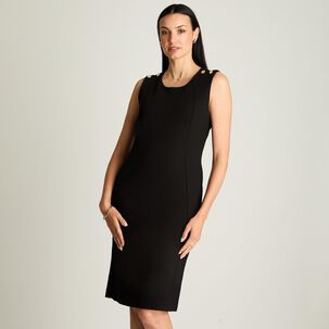 Vestido Tipo Jumper Sin Mangas Cuello Redondo Mujer Lorenzo Di Pontti
