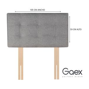 Cama Europea 1.5 Plaza 190 Respaldo Ginebra