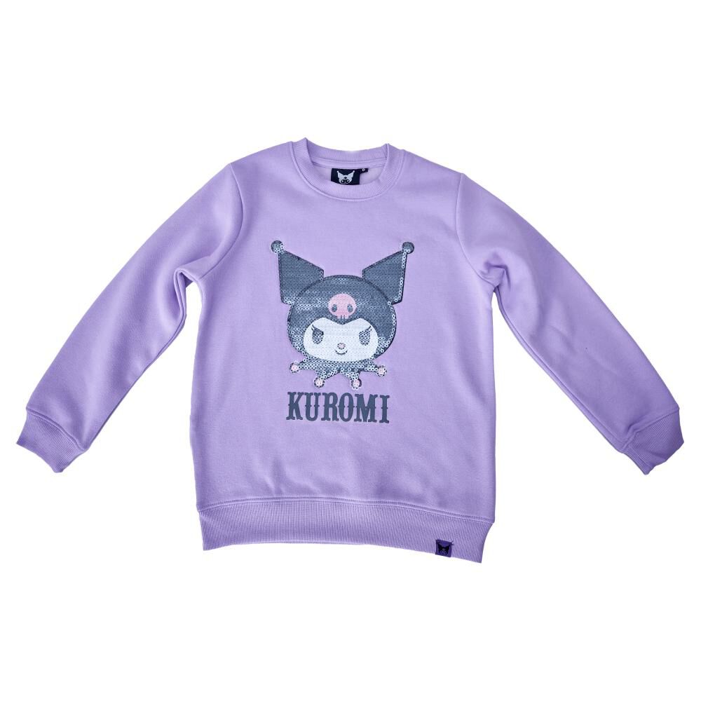 Polera Cuello Redondo Con Estampado + Aplicado De Lentejuelas Transparentes Kuromi image number 0.0