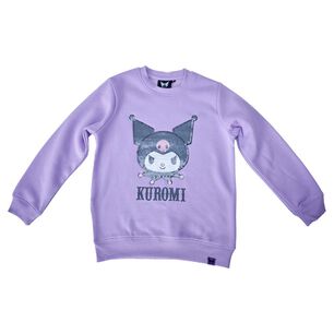 Polera Cuello Redondo Con Estampado + Aplicado De Lentejuelas Transparentes Kuromi