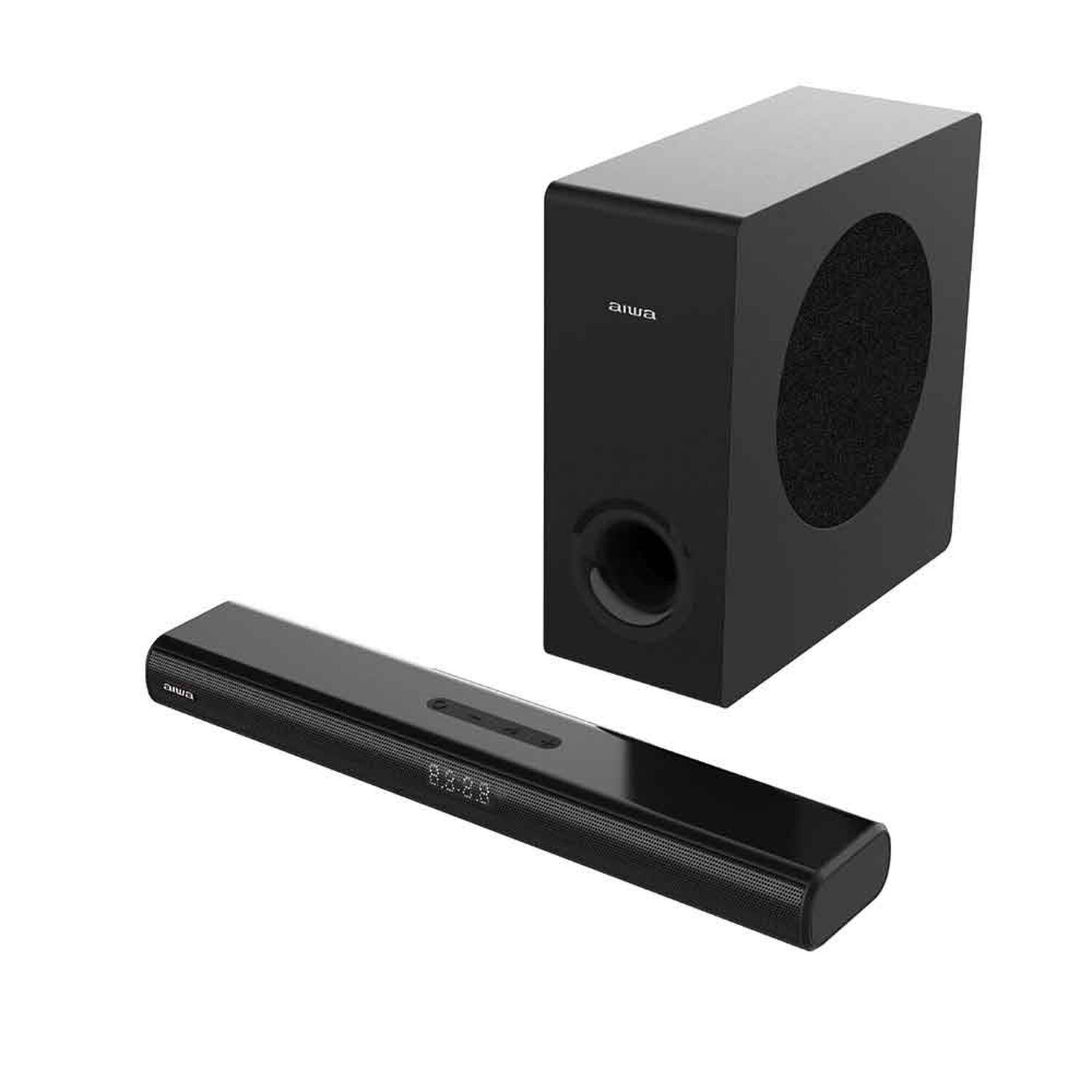 Barra De Sonido Aiwa Home Theaters Inal&aacute;mbrico 80w 2.1ch Aw-sbhc800w Negro 20hz-20khz image number 2.0