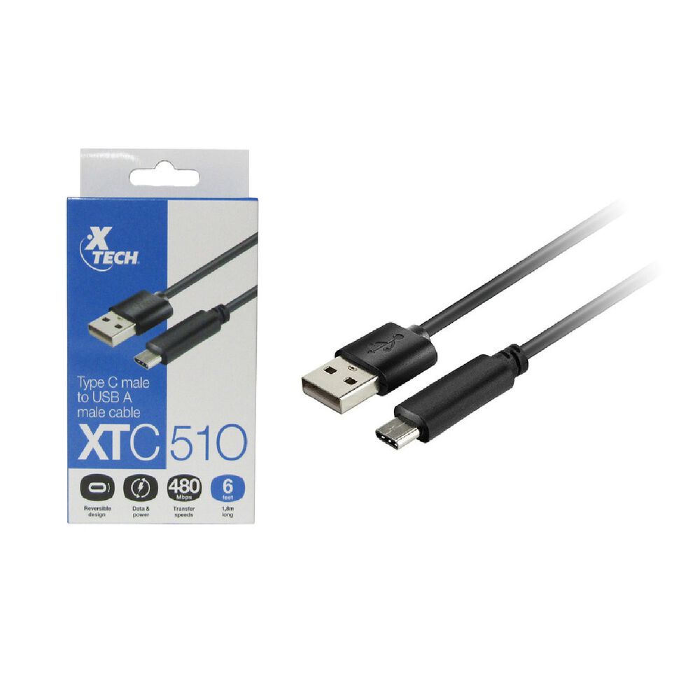Cable Usb Tipo C A Tipo A 2.0 Marca Xtech 1,8 Metros image number 1.0