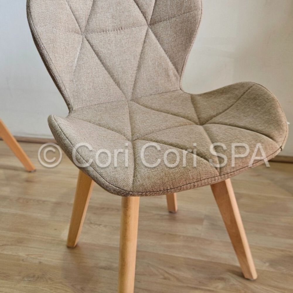 Silla Mariposa Wood Lino Beige image number 0.0