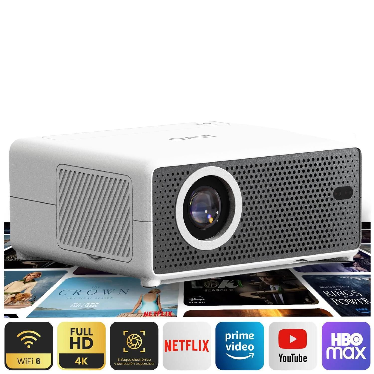 Proyector Portatil Smart Hexa 8000lm Wifi Bt Android Levo image number 0.0