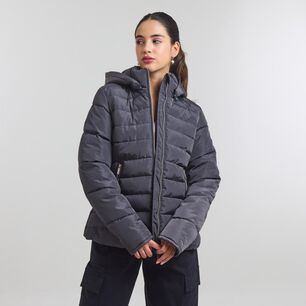 Parka Cintura Modeladora Cuello Alto Con Capucha Mujer Freedom