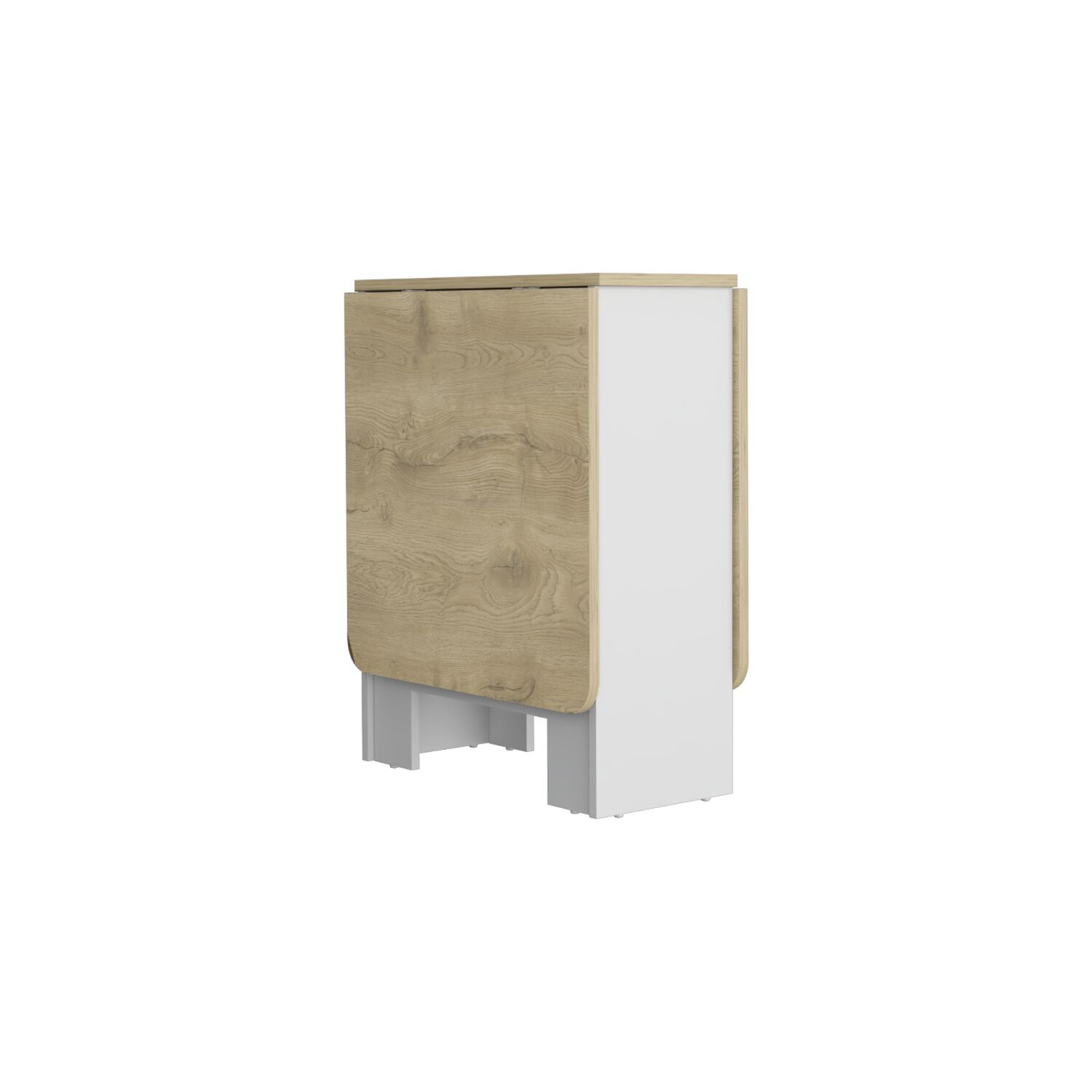 Mesa Plegable Fm-001b - Blanco Y Caf&eacute; Claro image number 0.0