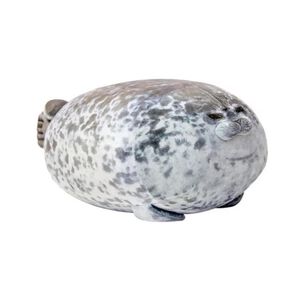 Juguete Peluche Cojin Foca Bebe 30cm Felpa Gris Infantil