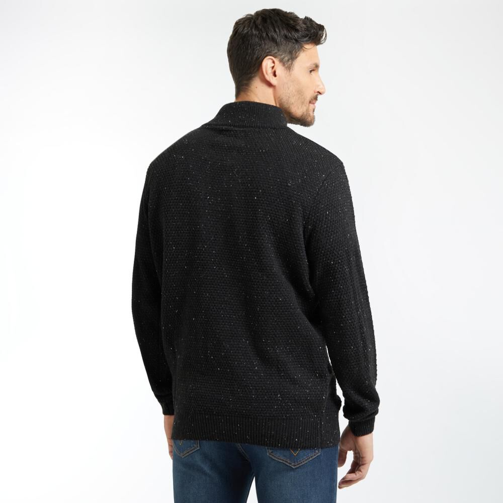 Sweater Trenzado Cuello Alto Con Botones Hombre Peroe image number 3.0