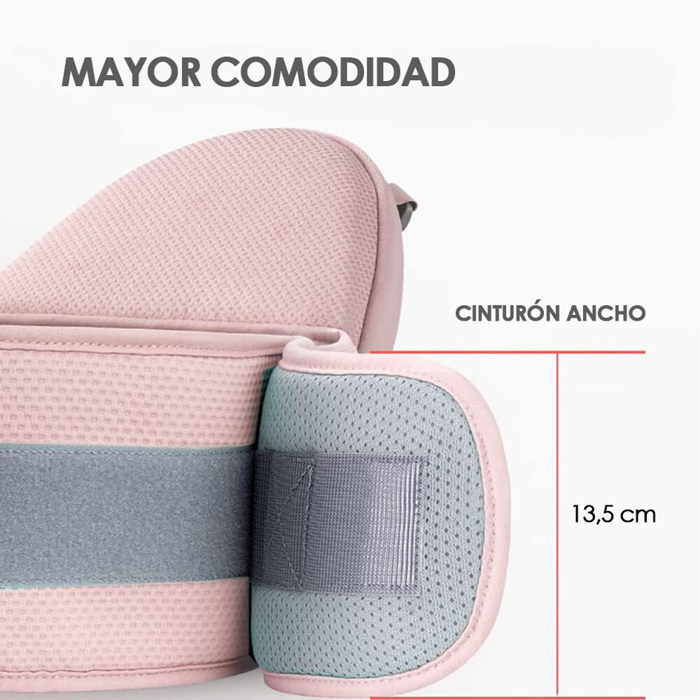 Portabeb&eacute; Ergon&oacute;mico Asiento Multifuncional 6 En 1 Rosado image number 6.0