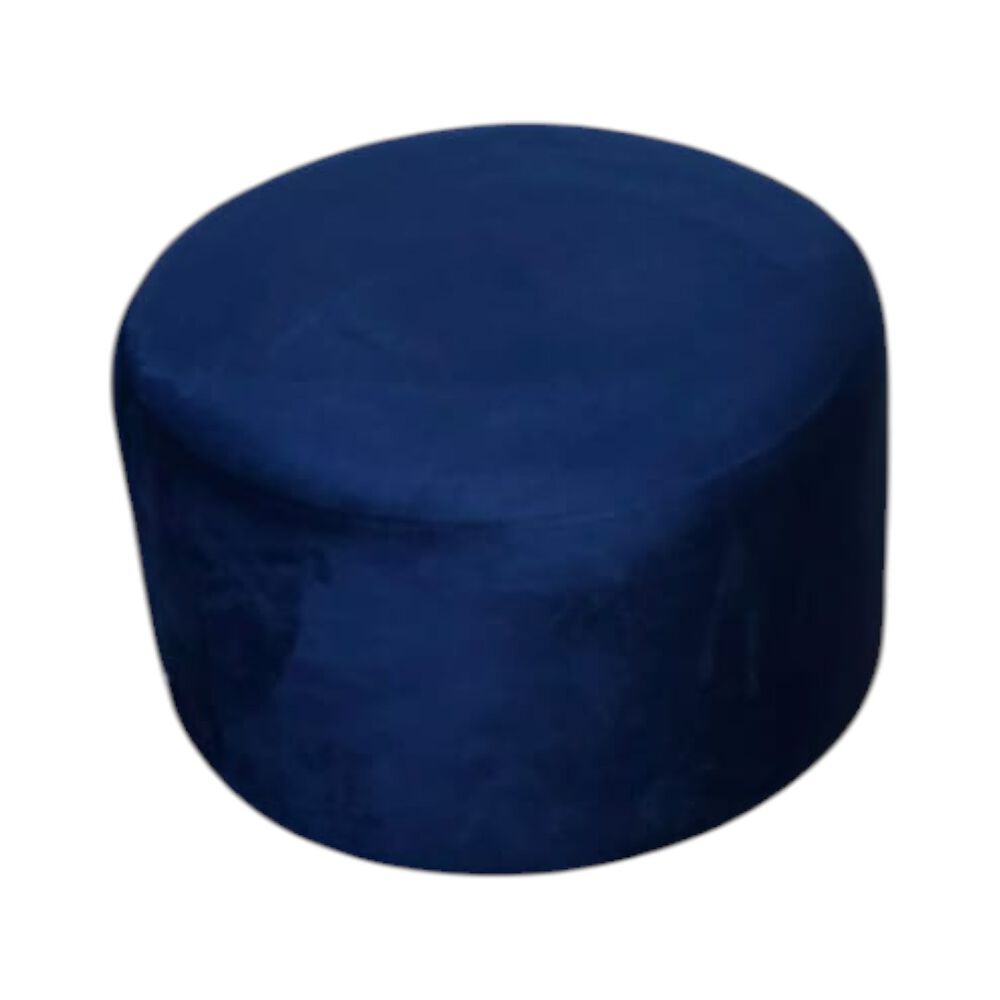 Pouf Grande Felpa Azul Marino image number 1.0