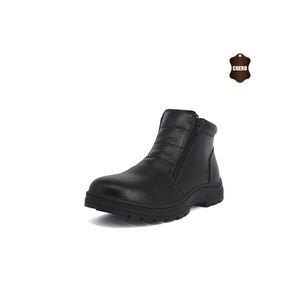 Botin De Cuero Con Chiporro Aegir Negro London Adixt
