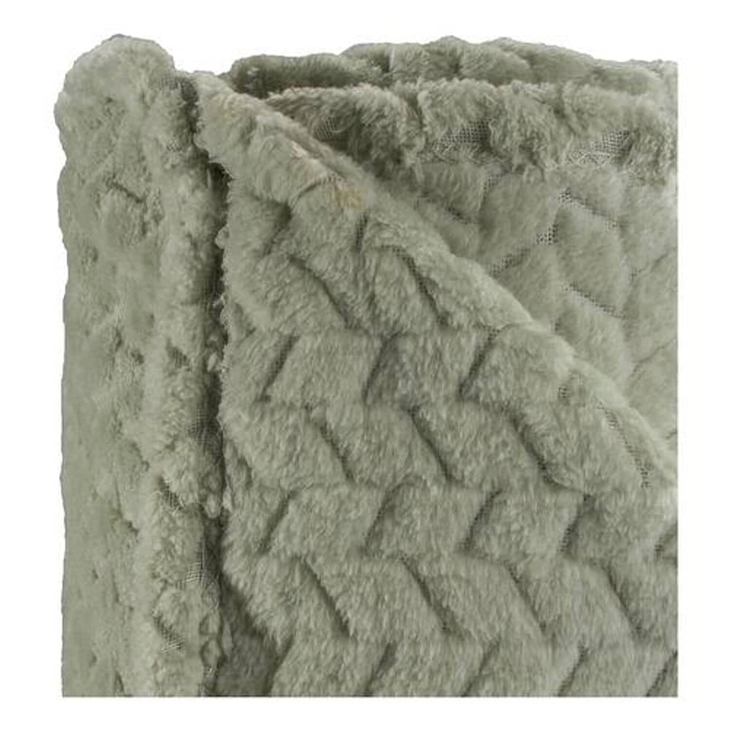 Frazada Andes Jacquard Flannel Verde 2 Plaza image number 3.0