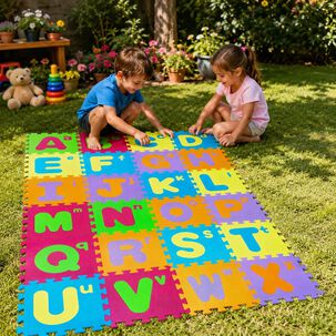 Alfombra Antigolpes Eva Goma Abecedario 26pzs Infantil