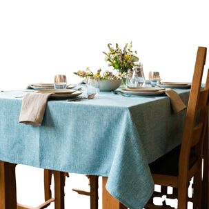 Mantel De Algod&oacute;n Edgar Turquesa 177x277 Cm