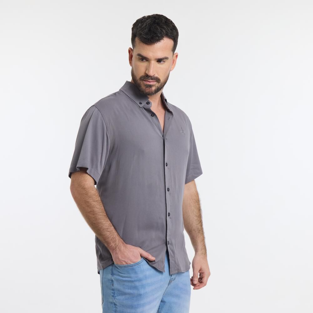 Camisa Lisa Regular Manga Corta Hombre The King's Polo Club image number 2.0