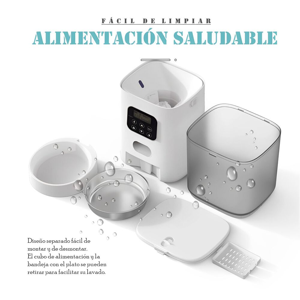 Dispensador Alimentador Mascotas Autom&aacute;tico Inteligente image number 2.0