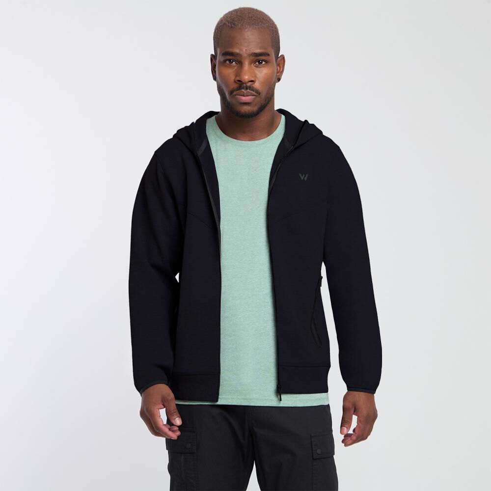 Polerón Deportivo Liso Regular Cuello Alto Hombre Wetland image number 0.0