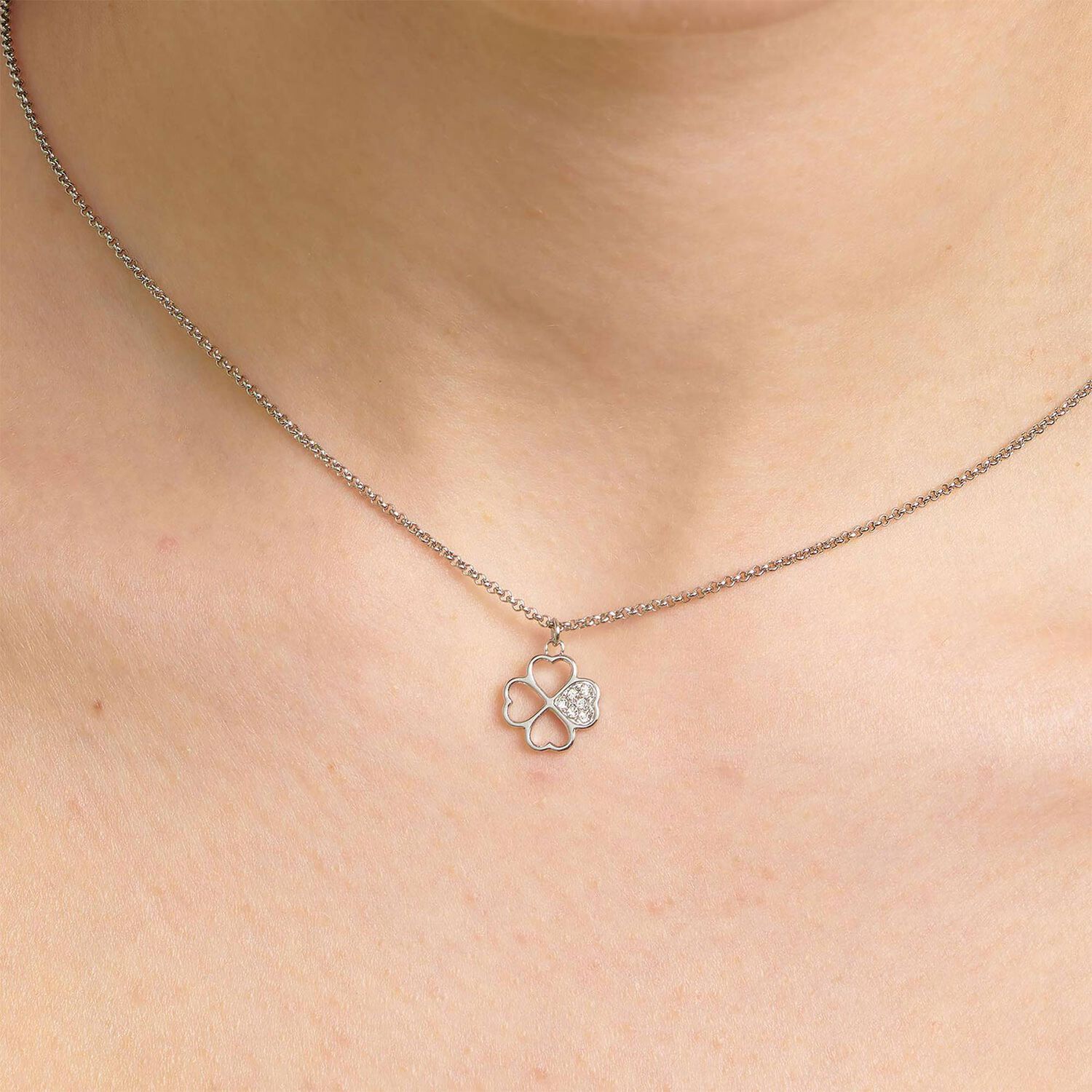 Collar Brosway Bhkn091 Plateado Mujer image number 1.0