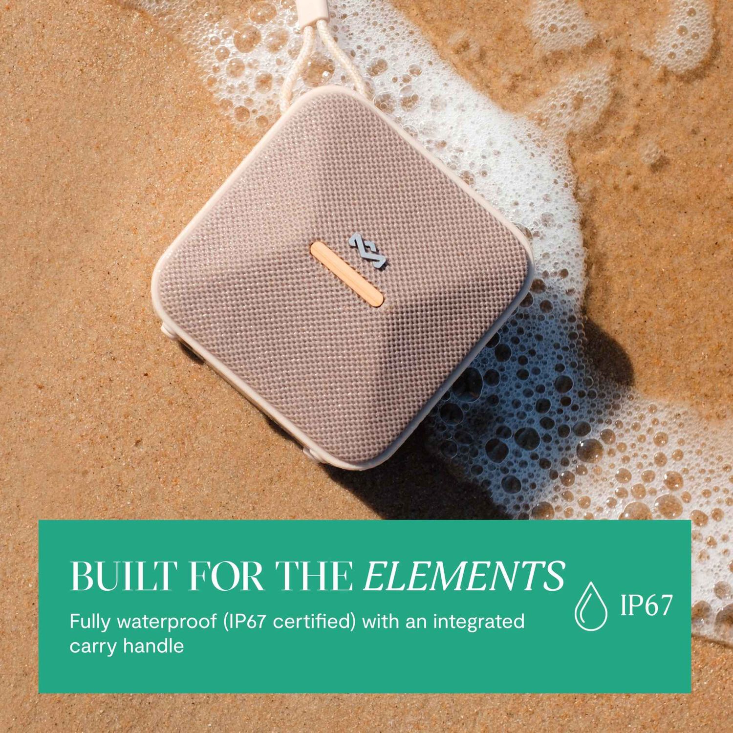 Parlante Bluetooth 5.3 Waterproof Rise Up Cream Marley image number 1.0