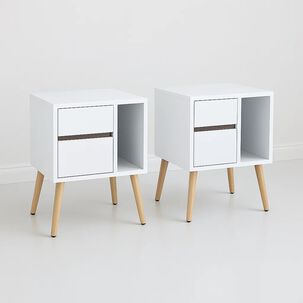 Pack De 2 Veladores Nordic Elegance Blanco