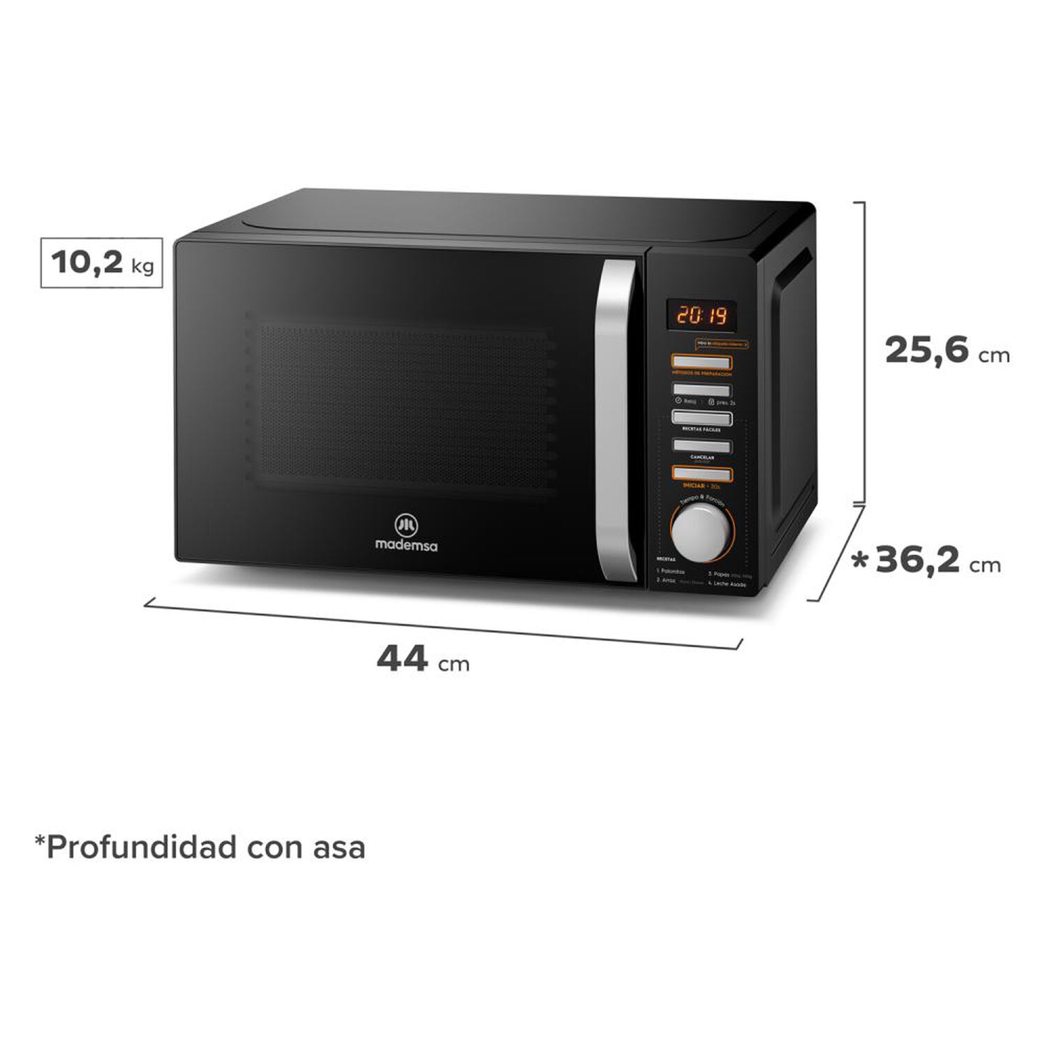 Microondas Mademsa MM20FBH / 20 Litros / 650W image number 2.0