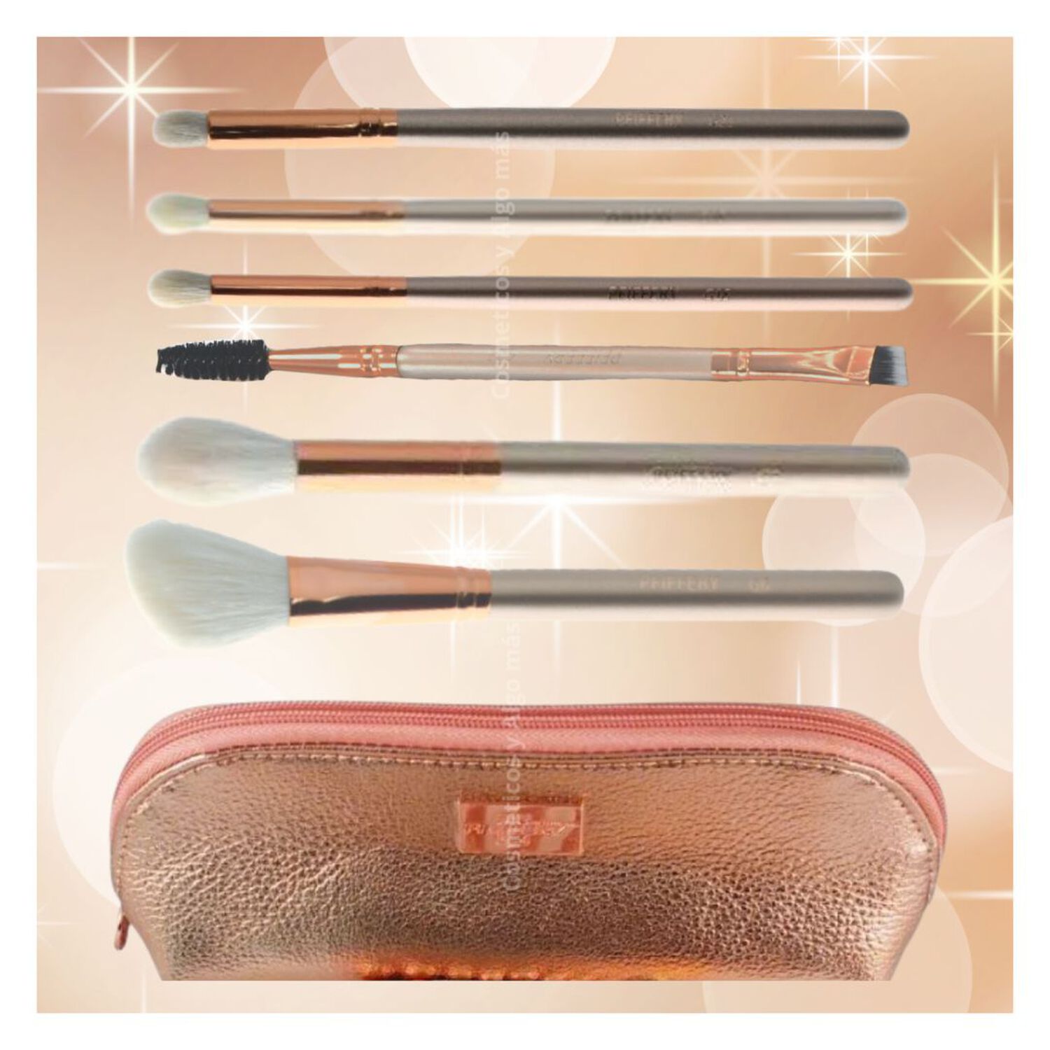 Set De 6 Brochas Profesionales De Maquillaje Con Estuche image number 2.0
