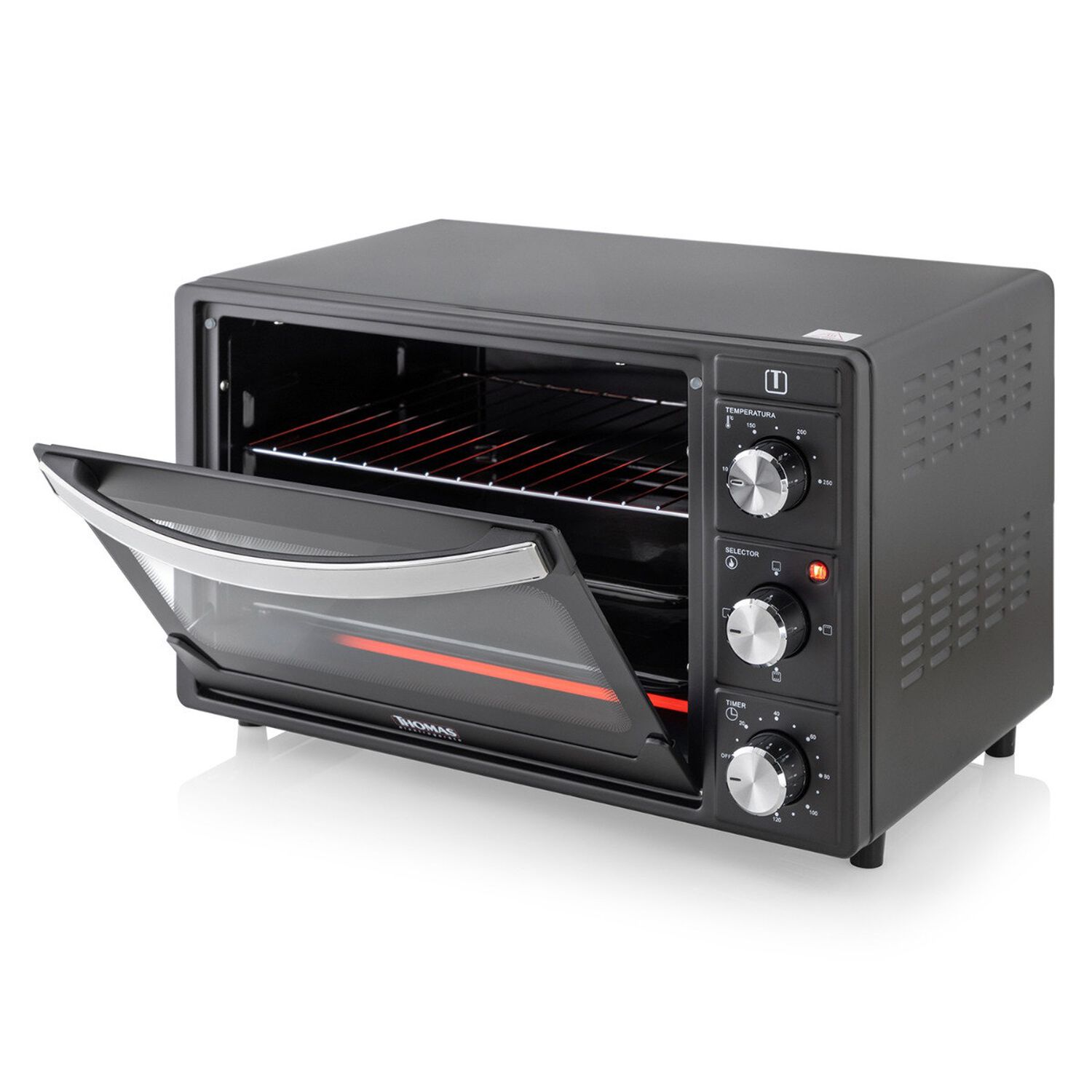 Horno El&eacute;ctrico De Mesa Thomas 25 Litros 1500w Con Grill, 2 Bandejas Y Timer 120 Minutos Negro image number 3.0