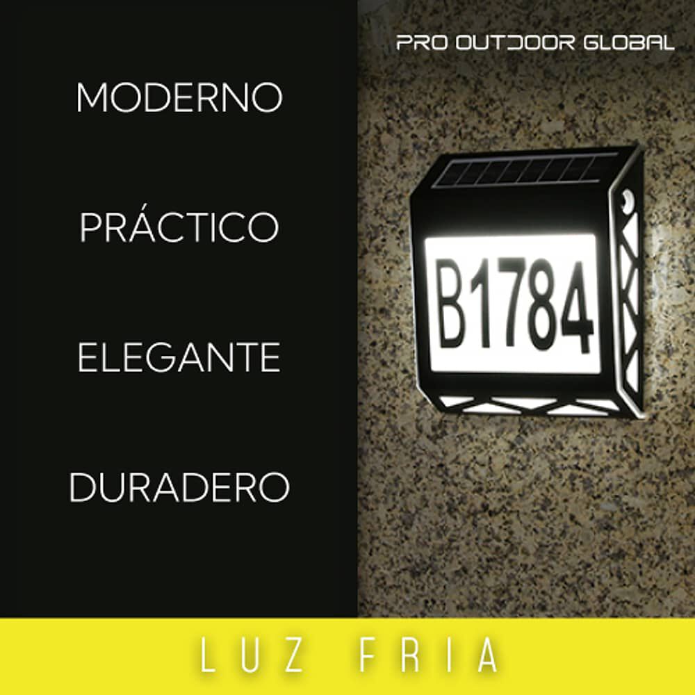 Aplique Solar Contra Agua Con Numeros De Casa image number 2.0