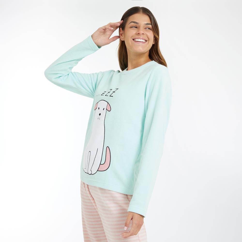 Polera De Pijama Polar Manga Larga Mujer Freedom image number 2.0