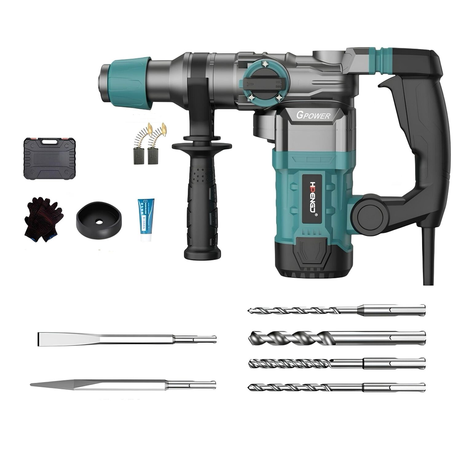 Kit Taladro De Impacto 1200w Industrial Con Caja Accesorios image number 8.0