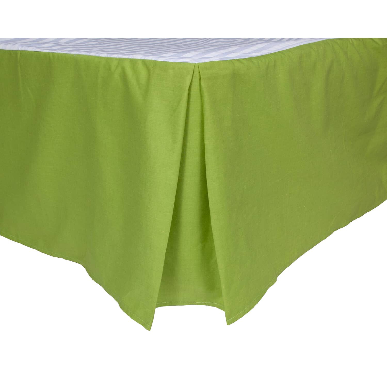Faldon Unicolor 2 Plazas Color Verde 144 Hilos Arthome image number 0.0