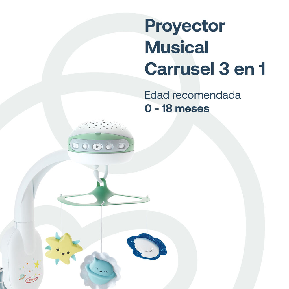 Móvil Proyector Musical 3 En 1 Verde Infantino image number 1.0