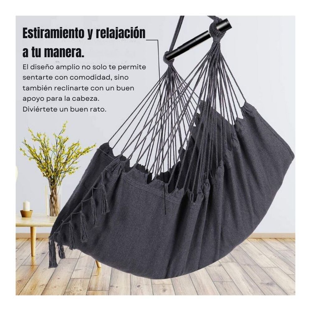Silla Hamaca Colgante Elegante Estilo Boho Moderna image number 3.0