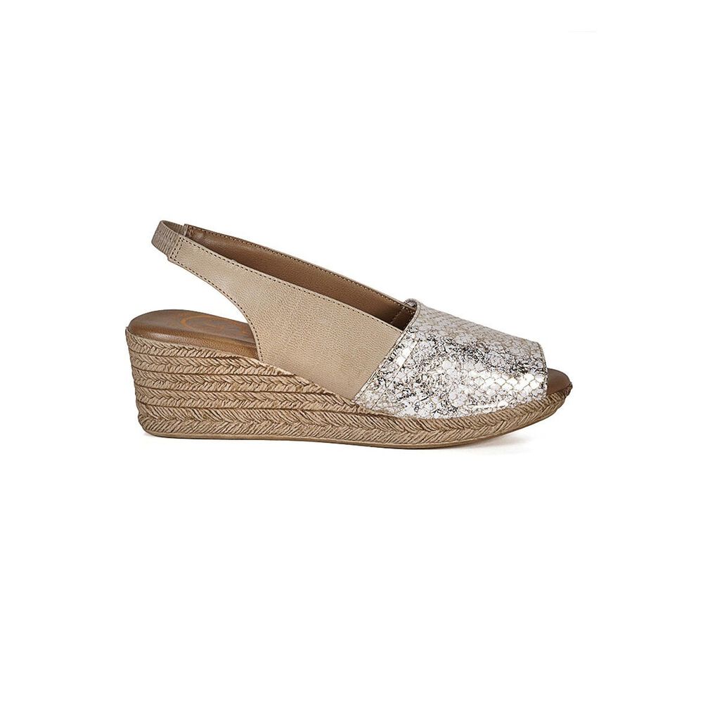 Sandalia Cuero Susanne Beige Croco image number 1.0