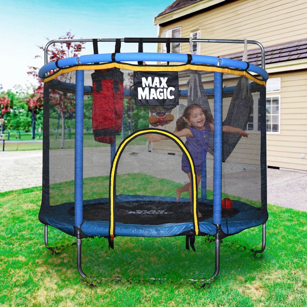 Cama El&aacute;stica Infantil Max Magic Azul Con Accesorios 150cm image number 5.0