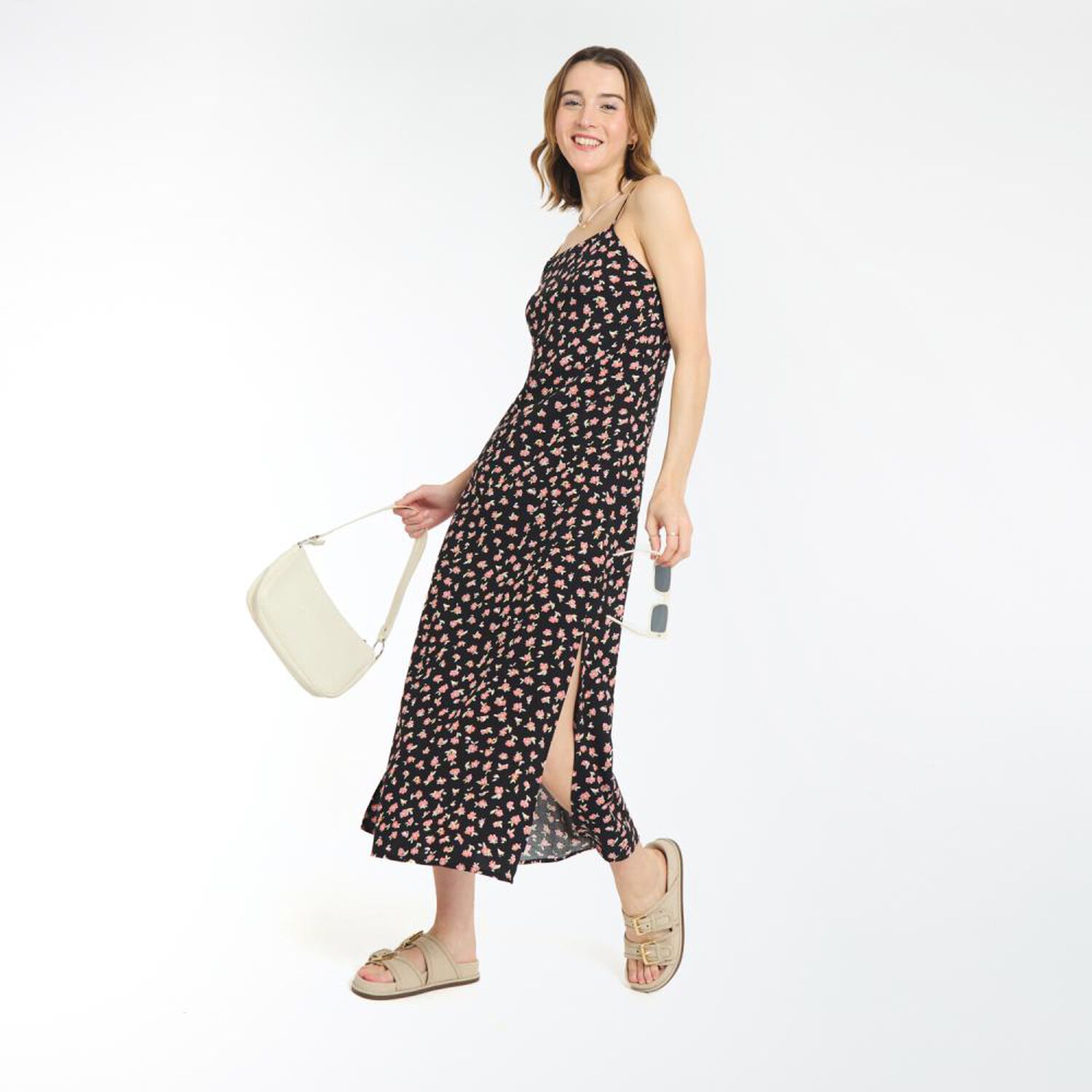 Vestido Largo Estampado Sin Mangas Mujer Freedom image number 1.0