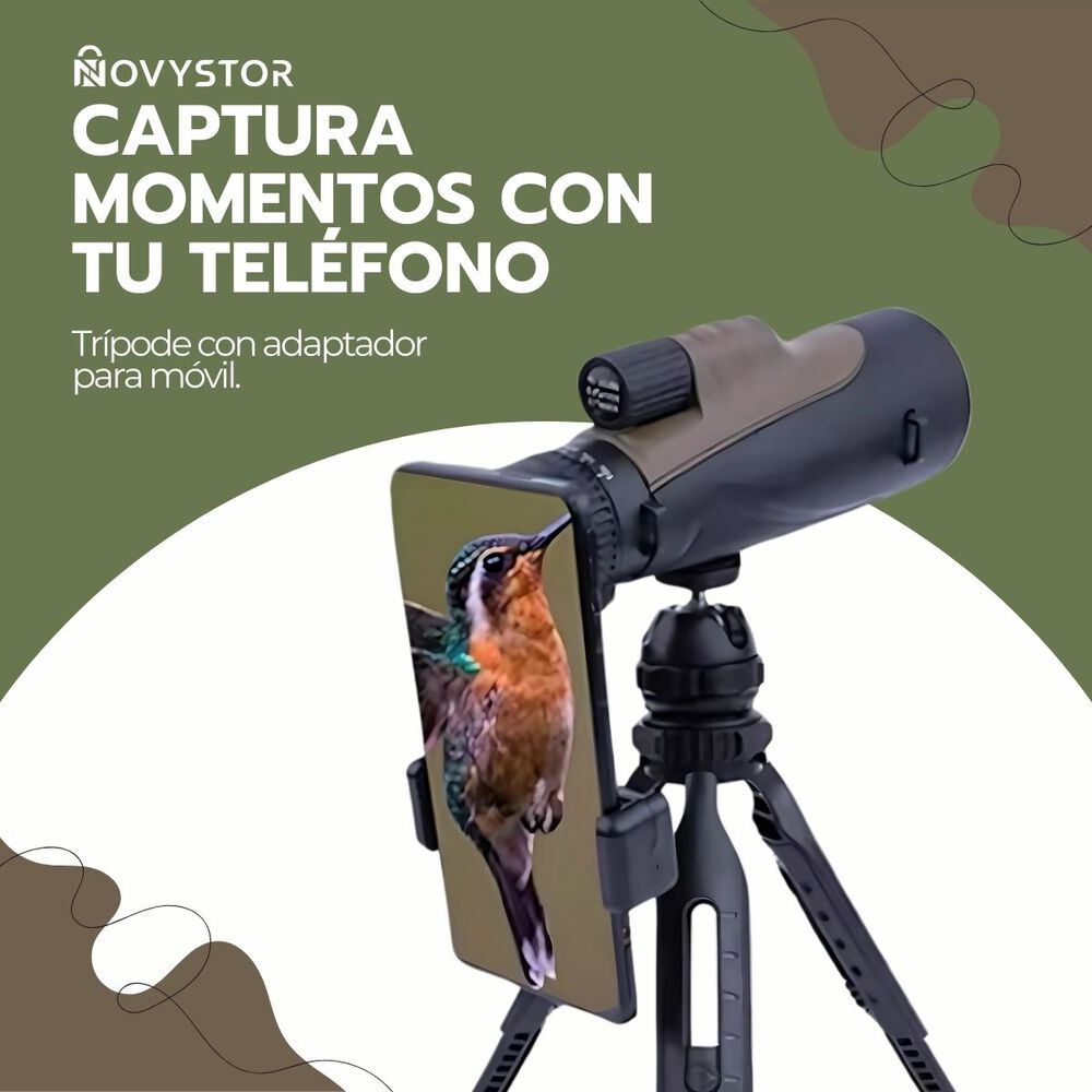 Telescopio Monocular Hd 50x Bak4 Impermeable Trípode image number 5.0