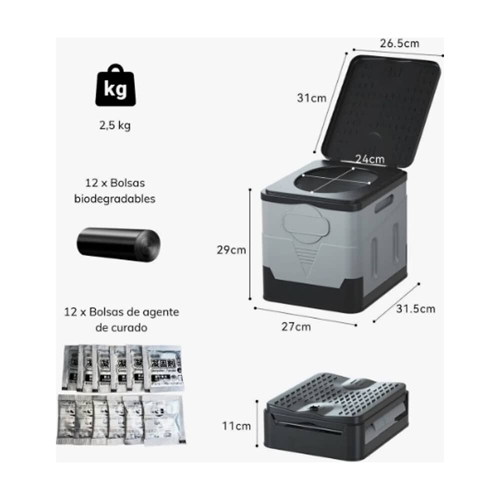 Carpa Caseta Vestidor 2p Uv + Ducha 40 L + Ba&ntilde;o Port&aacute;til image number 5.0