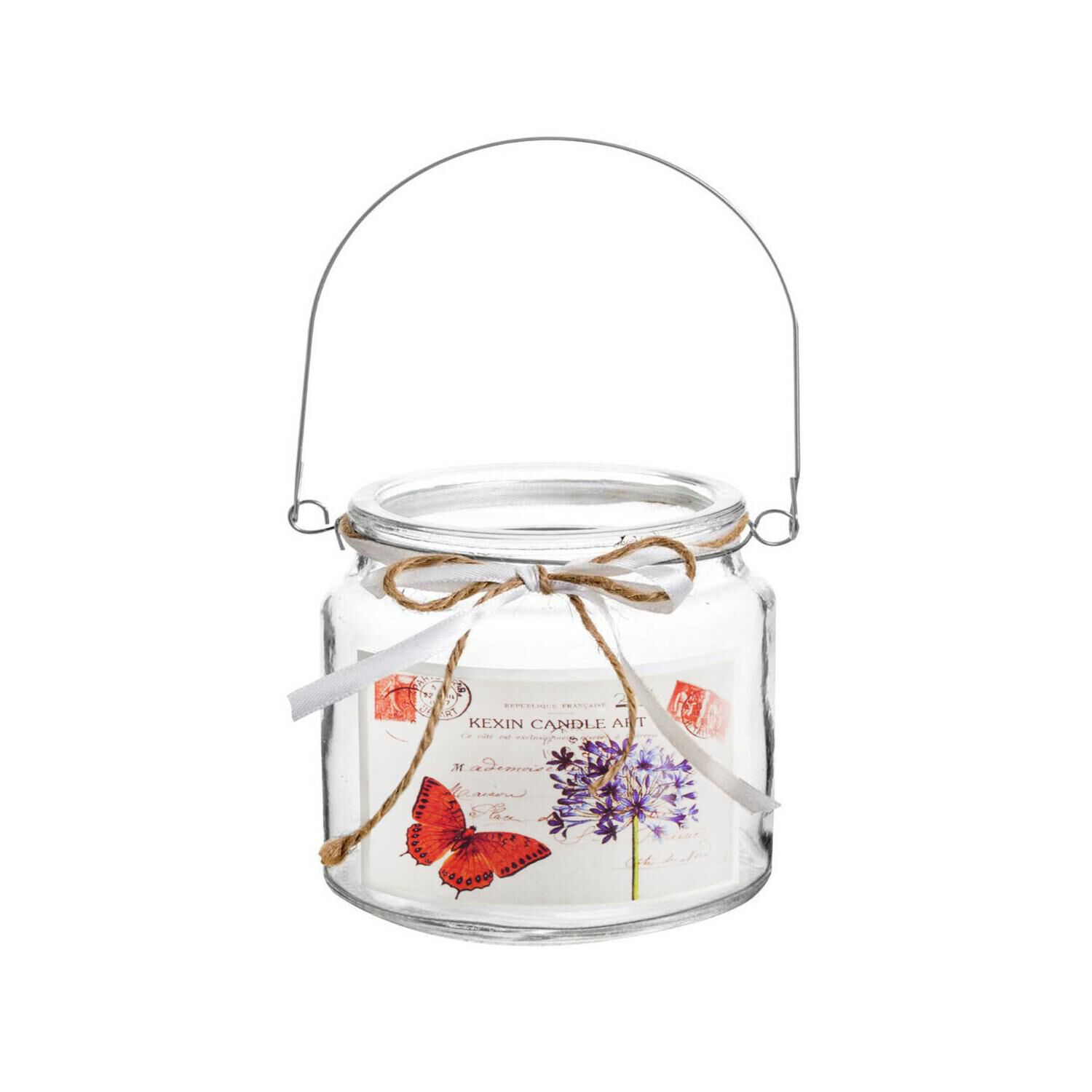 Porta Velas De Vidrio Dise&ntilde;o Mariposas 10 Cm image number 1.0