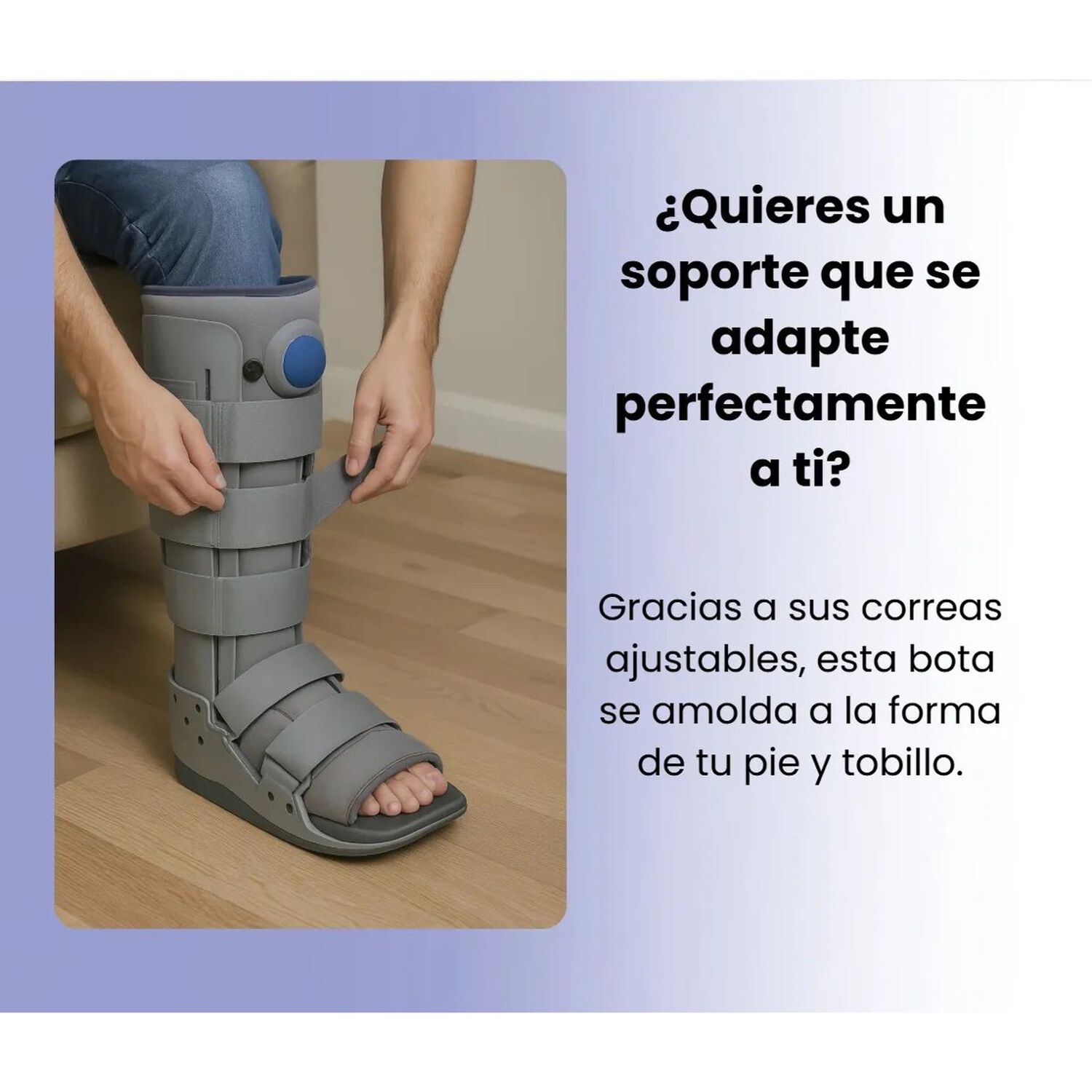 Bota Ortop&eacute;dica Larga Cam Walker Alta Para Pie Oneder Talla S image number 4.0