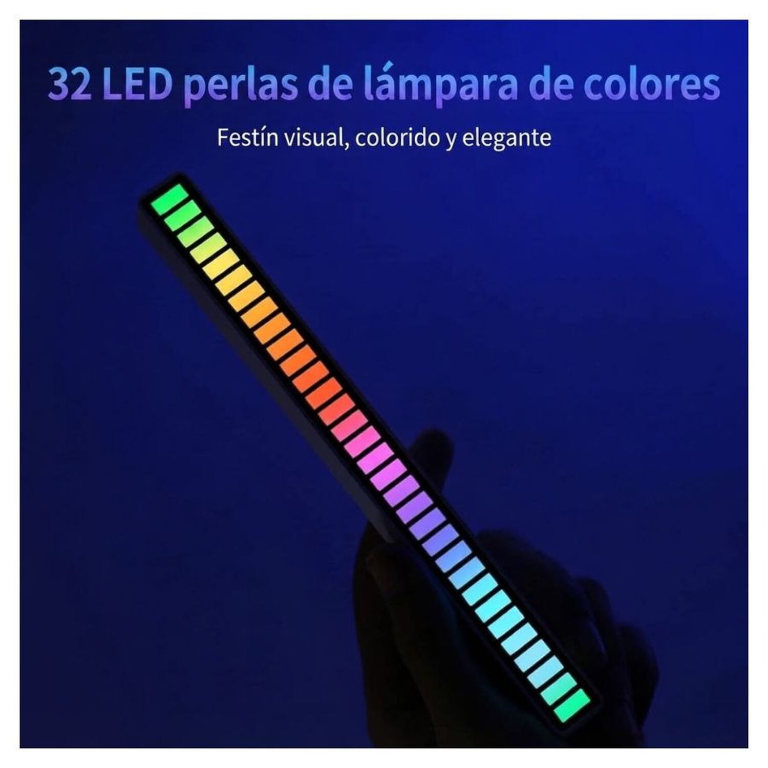 Barra De Luz Rgb Ritmo Musical 32 Led Control Por Voz image number 3.0