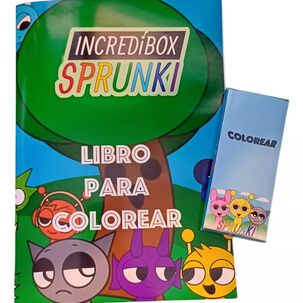 Libro Para Colorear Sprunki Incredibox Vol. 2 + Lapices