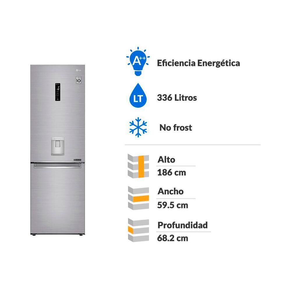 Refrigerador Bottom Freezer LG GB37SPP / No Frost / 336 Litros / A++ image number 1.0