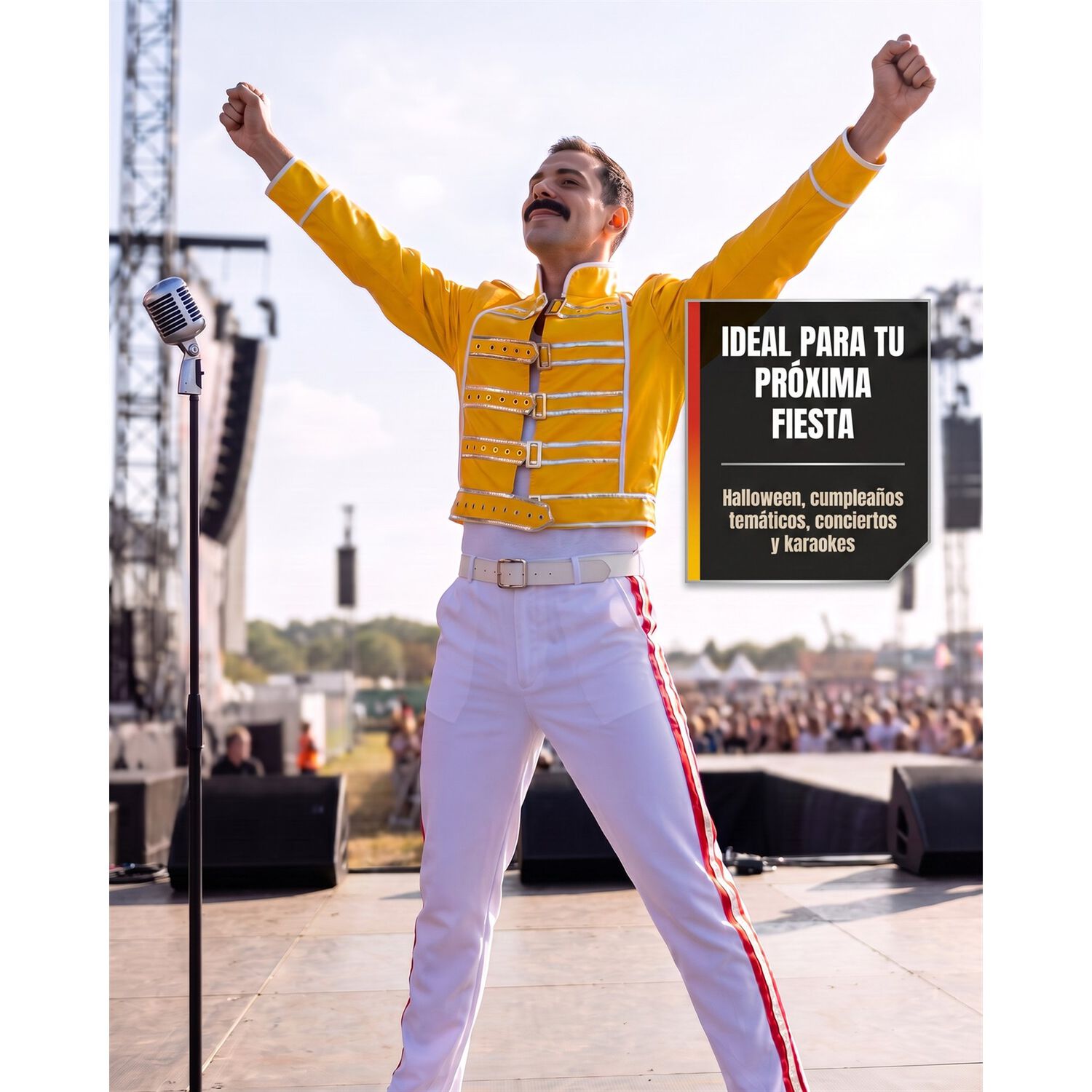 Disfraz Cosplay Freddy Mercury Queen image number 4.0