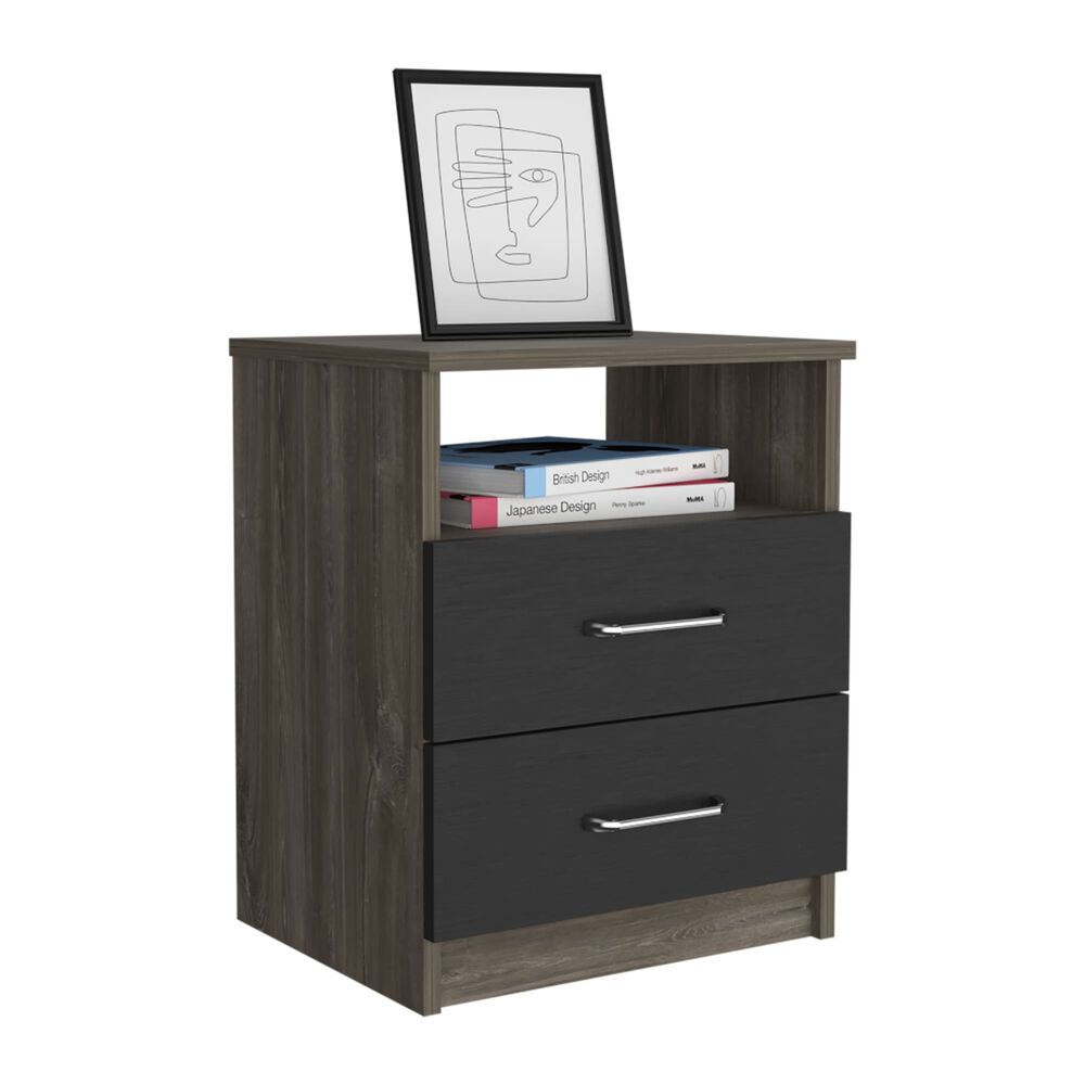 Velador 2 Cajones Fm-025n - Negro image number 2.0