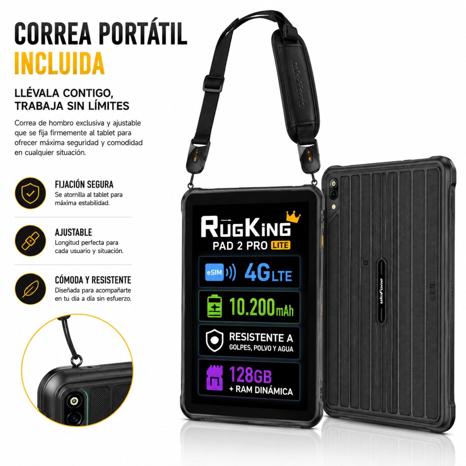 Tablet Rugged Ulefone Rugking Pad 2 Pro Lite 4g 128gb 16gb image number 3.0
