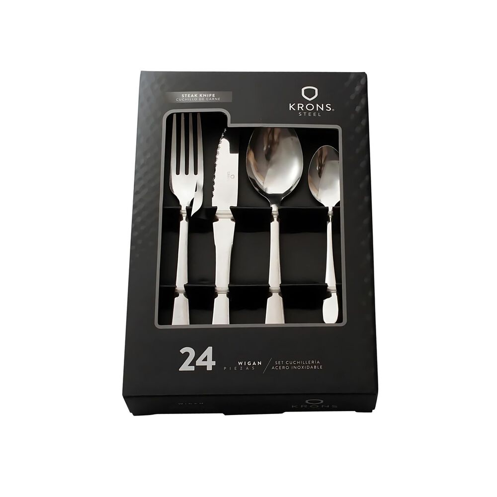 Set Cubiertos 24 Pzs Wigan Krons Acero Inox Set Cuchilleria image number 0.0