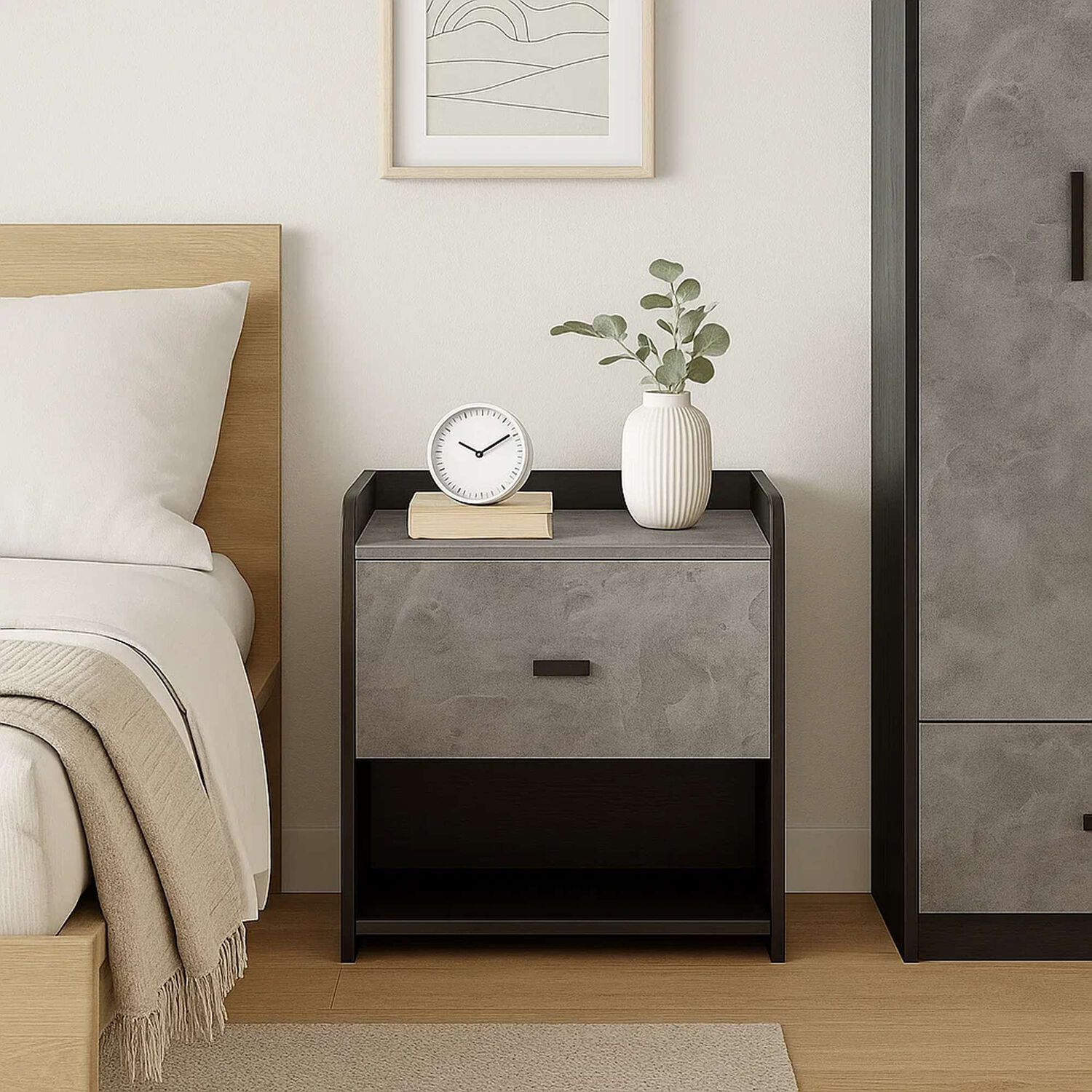 Velador Marmol Mdf 30x40 - Gris image number 2.0