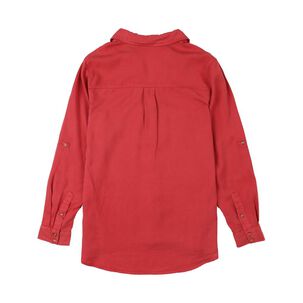 Blusa Lisa Abotonada Lyocell Manga Larga Cuello Camisero Mujer Kimera